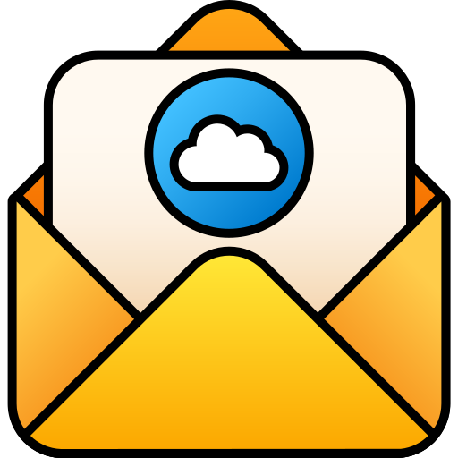 correo en la nube icono gratis