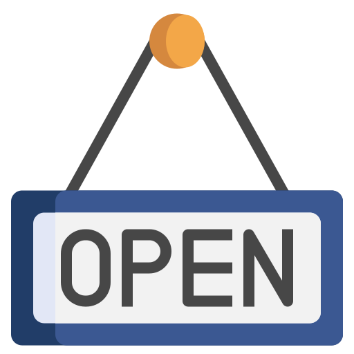 Open sign Generic color fill icon