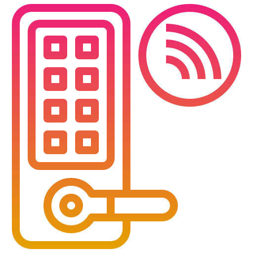 puerta inteligente icono gratis