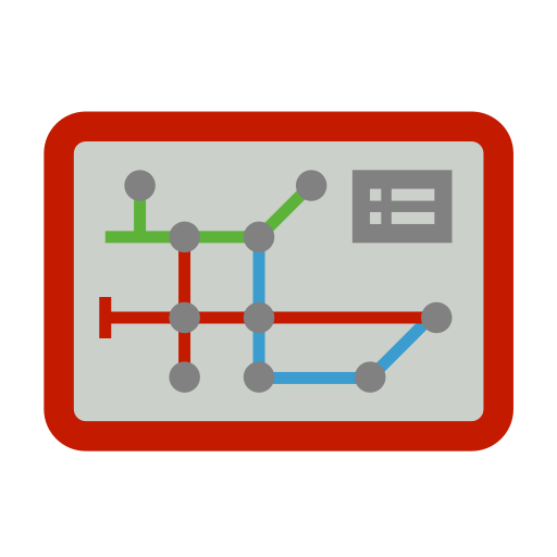 mapa ferroviario icono gratis