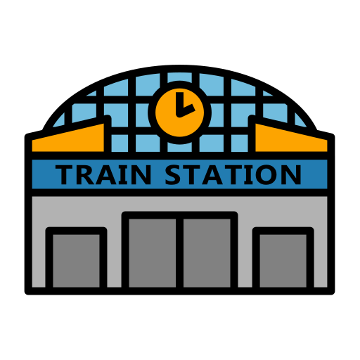 estación de tren icono gratis