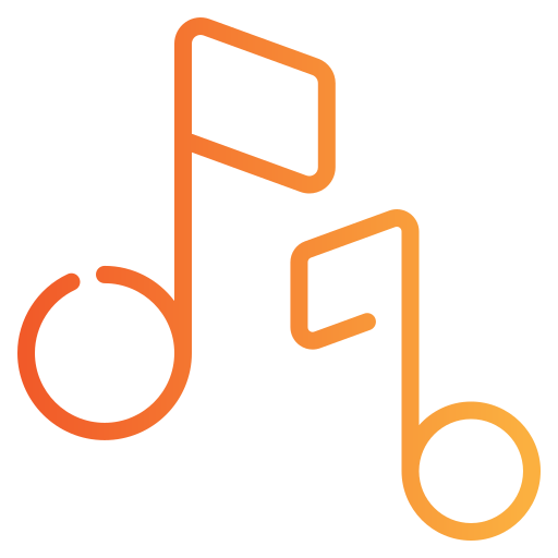 Music note Generic gradient outline icon