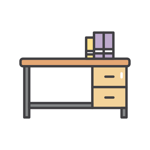 Desk - free icon