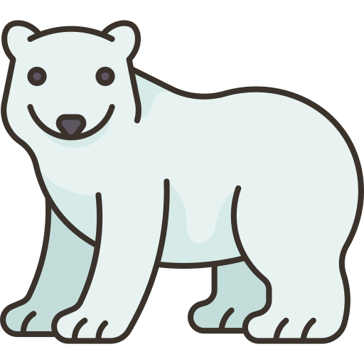 Polar bear Amethys Design Lineal Color icon