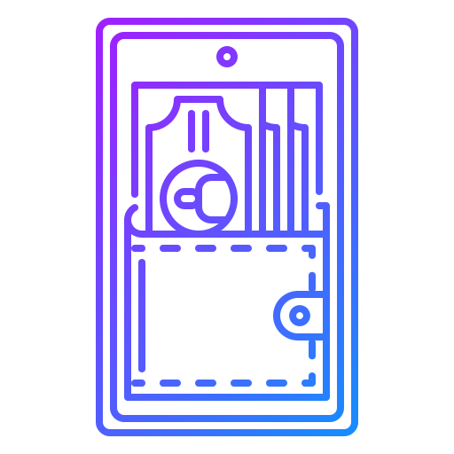 billetera electrónica icono gratis