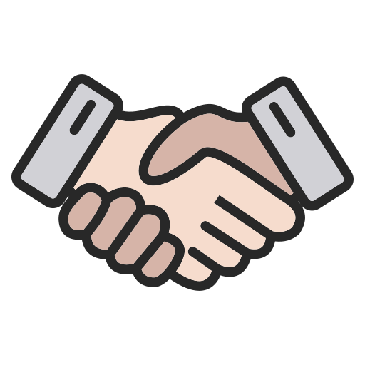 Free Handshake Icon - Download in Colored Outline Style