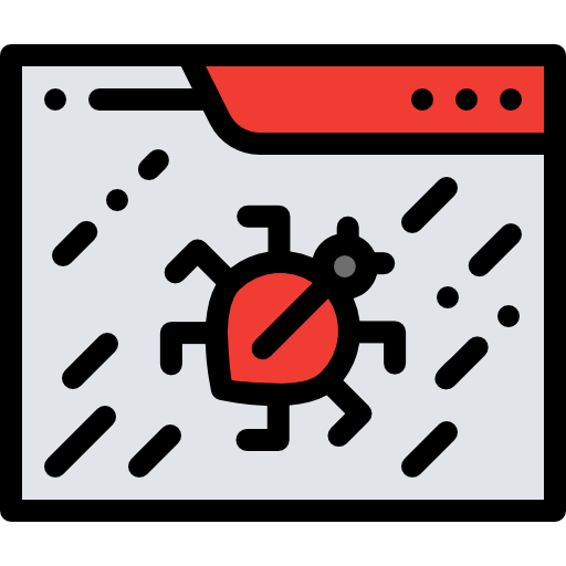 Bug Detailed Rounded Lineal color icon