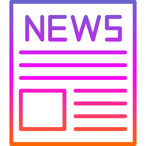 News Generic gradient outline icon