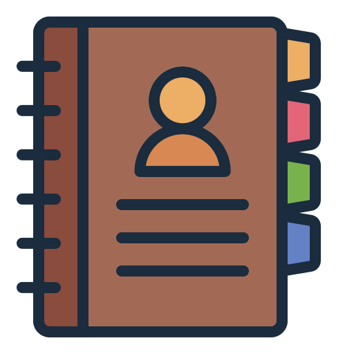 libreta de contactos icono gratis