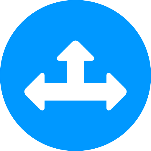 Three way - free icon