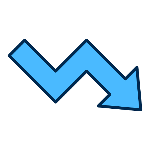 pfeil nach unten rechts kostenlos Icon