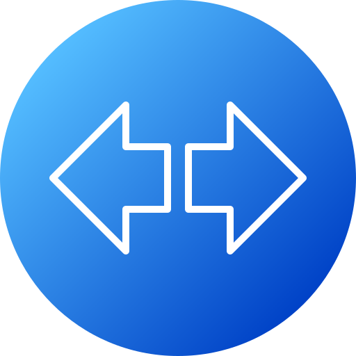 Left and right arrows Generic gradient fill icon