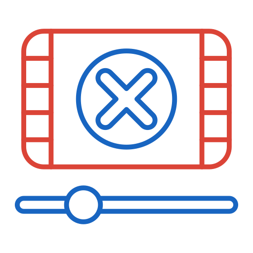 eliminar vídeo icono gratis