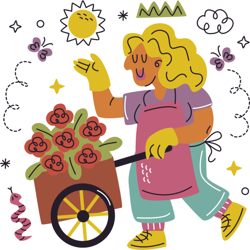 gartenarbeit kostenlos Sticker
