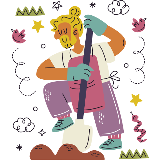 gartenarbeit kostenlos Sticker