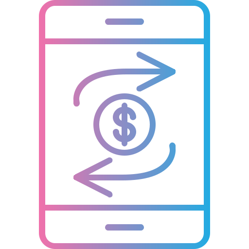 transferencia móvil icono gratis