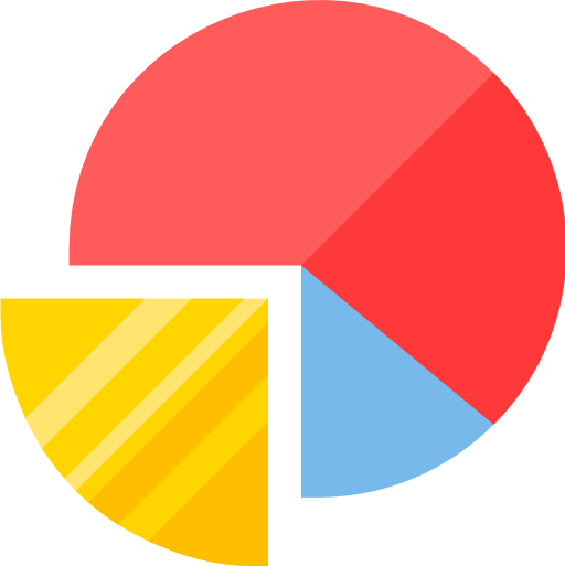 Pie Chart Basic Straight Flat Icon