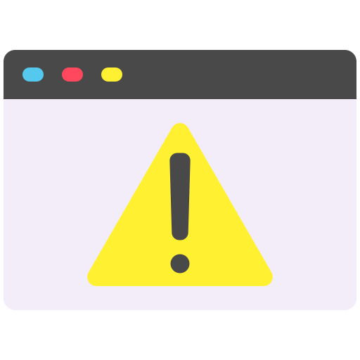 navegador de advertencia icono gratis