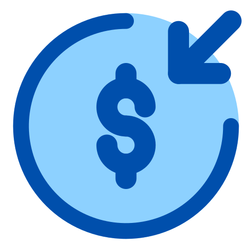 recibir dinero icono gratis