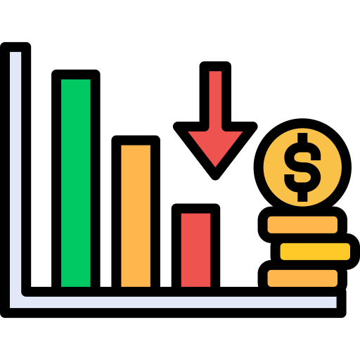 pérdida de dinero icono gratis