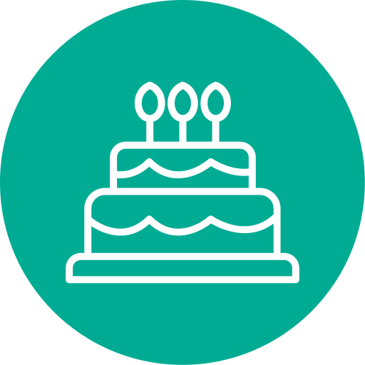 Birthday cake Generic color fill icon