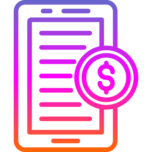 pago en línea icono gratis