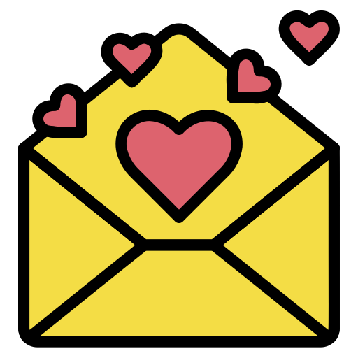 carta de amor icono gratis