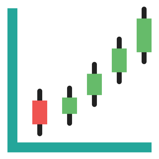 gráfico de velas icono gratis