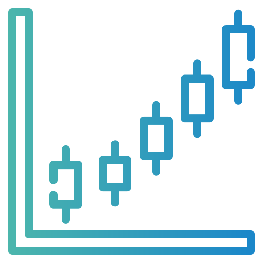 gráfico de velas icono gratis