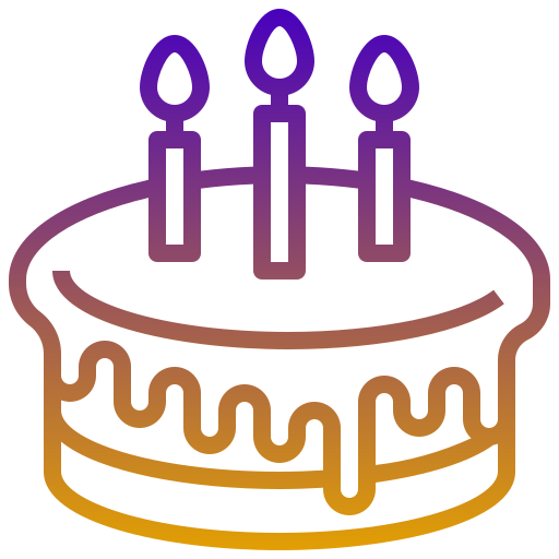 pastel de cumpleaños icono gratis