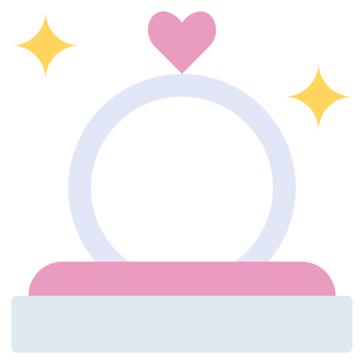 anillo de compromiso icono gratis