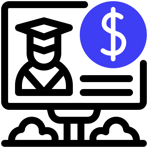 bolsa de estudos grátis ícone