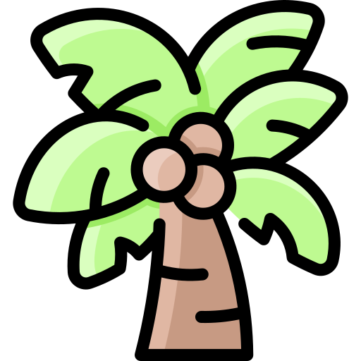 Vitaliy Gorbachev Lineal Color Coconut tree icon