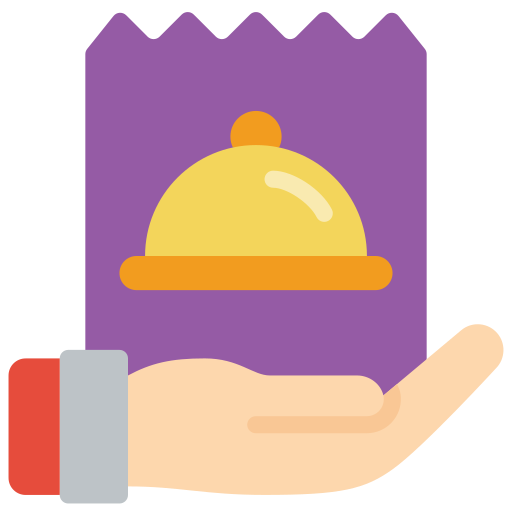 entrega de comida icono gratis