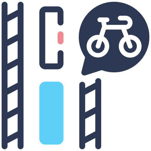 carril de bicicletas icono gratis