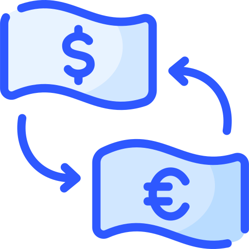 Money exchange Vitaliy Gorbachev Blue icon