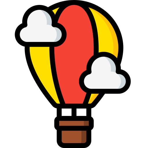 Hot air balloon Basic Miscellany Lineal Color icon