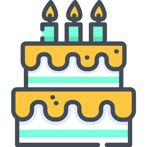 pastel de cumpleaños icono gratis