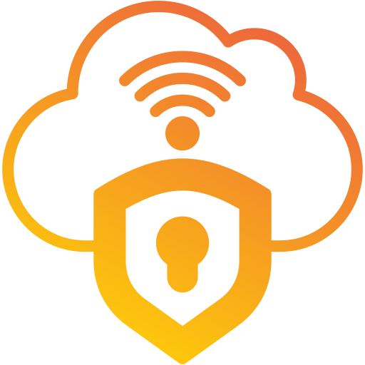seguridad en la nube icono gratis