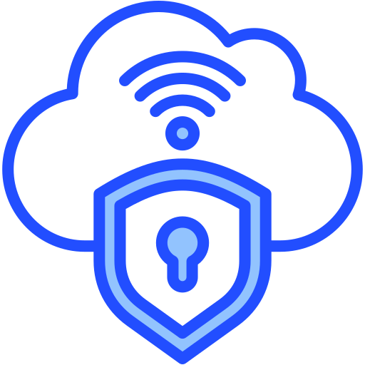 seguridad en la nube icono gratis