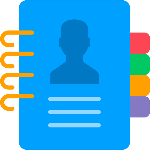 libreta de contactos icono gratis