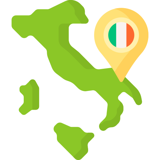 mapa italiano icono gratis