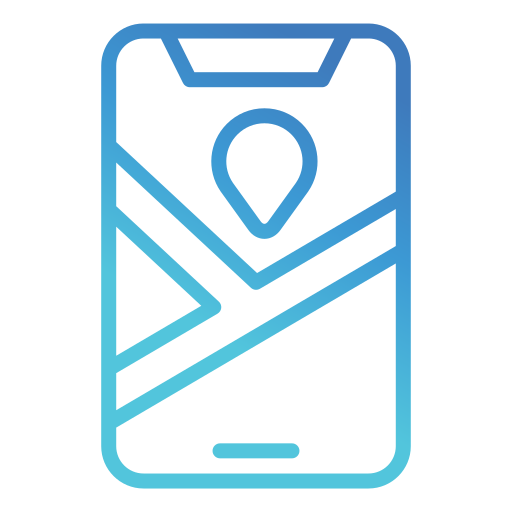 mapa móvil icono gratis