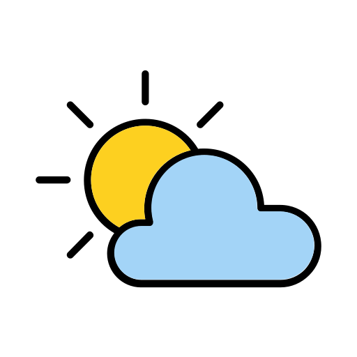 Clouds and sun - Free weather icons