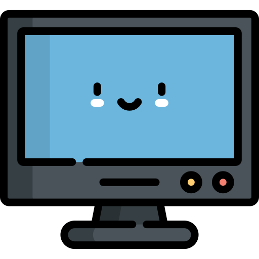 Television Kawaii Lineal color icon