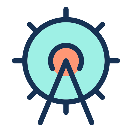 rueda de la fortuna icono gratis