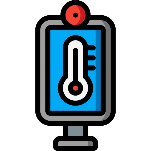 Temperature check Basic Miscellany Lineal Color icon