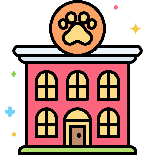 hotel de mascotas icono gratis