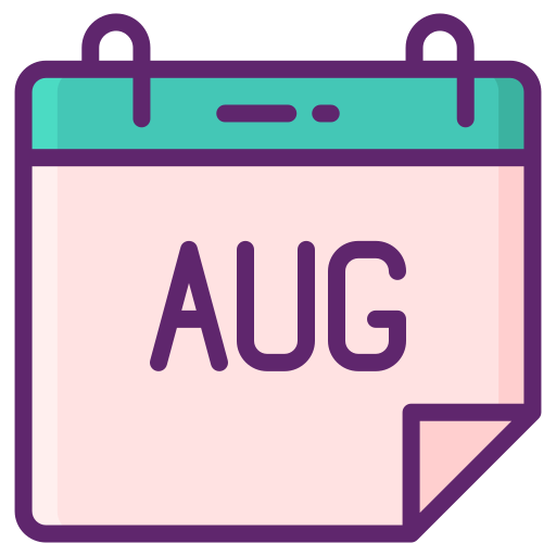 August - Free Time And Date Icons