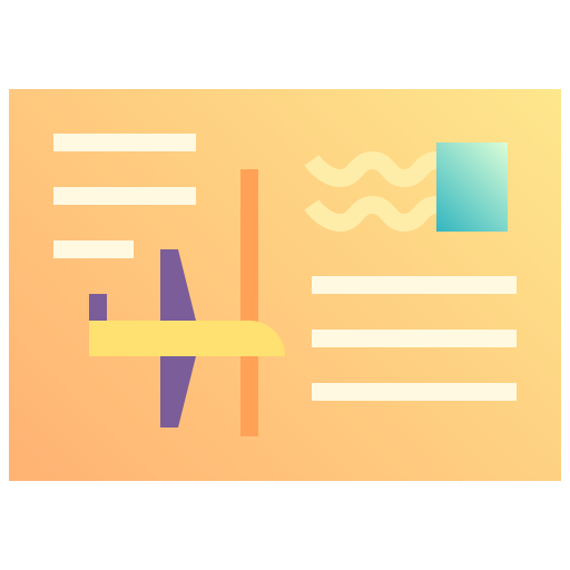 tarjeta postal icono gratis